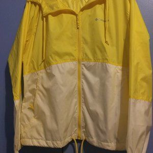 Columbia Windbreaker Yellow And White